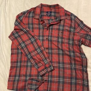 George, 2 XL Long sleeve, casual, button down, red and blue
